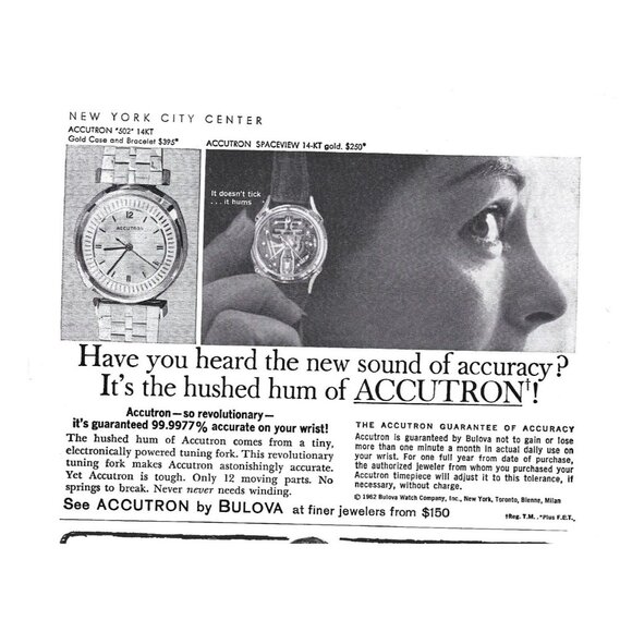 Accutron Bulova Watch Advertisement 1960s Vintage Print Ad - Picture 1 of 2